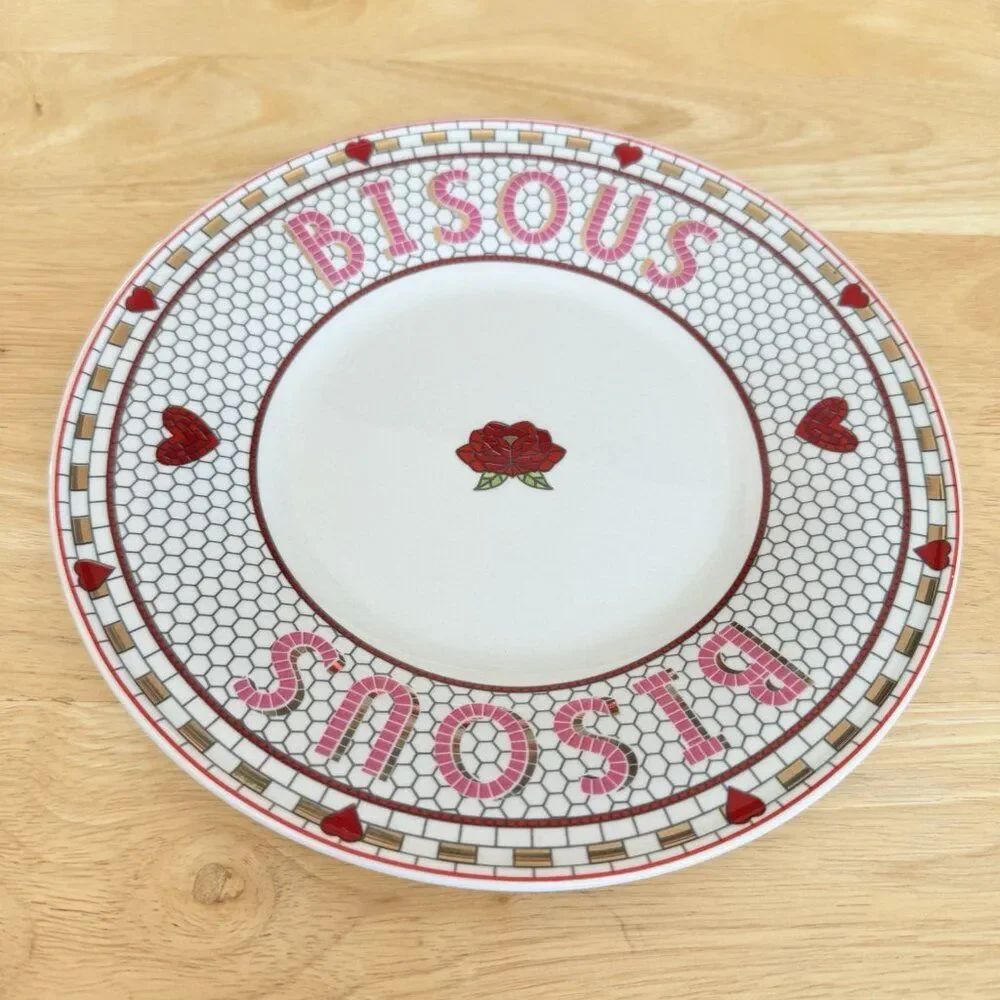 Anthropologie Bistro Tile Valentine Dessert Plate 8
